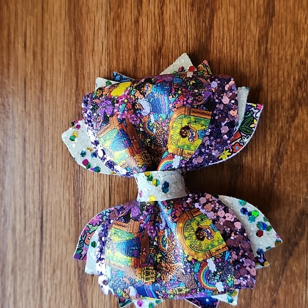 Disney Encanto Colorful Glitter Hair Bow